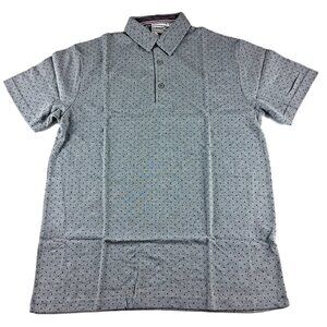 Smash Short Sleeve Golf Polo Shirt Men's Size Small Gray Polka Dot Collared